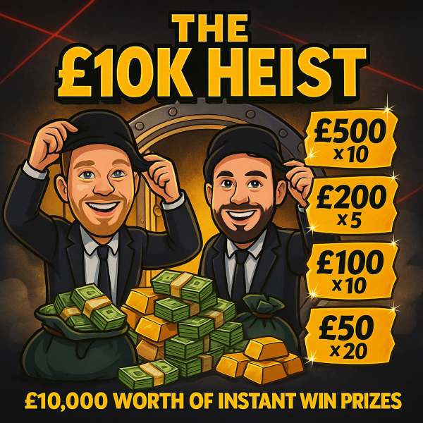The £10k Heist - £10,000 Worth of CASH prizes - £200 End Prize