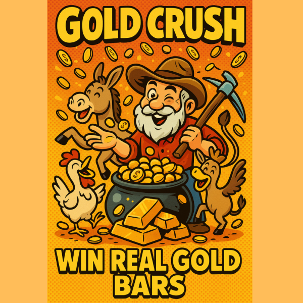 Gold Crush - Win Real Gold Bars - £200 End Prize