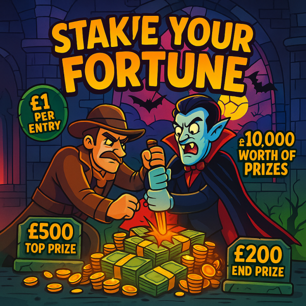 STAKE YOUR FORTUNE - WIN £500 - £200 END PRIZE