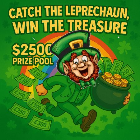 Catch The Leprachaun - Win £300 - £2500 Worth Of Prizes - £100 End Prize
