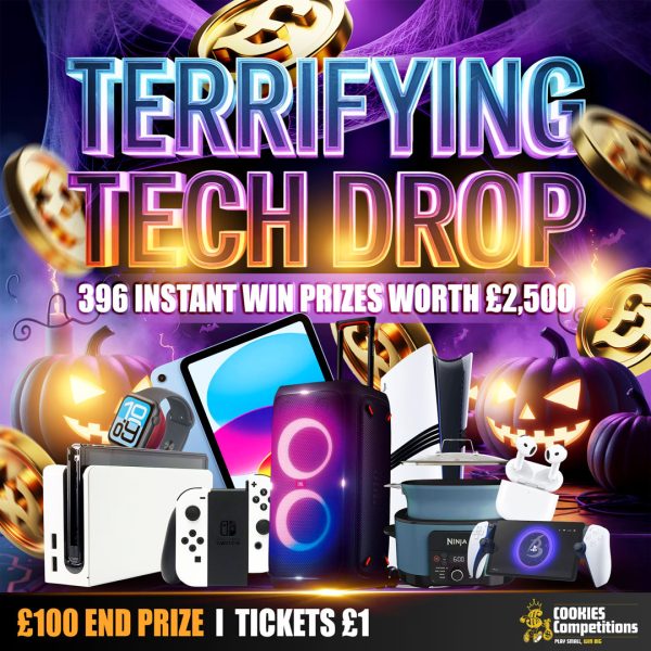 Terrifying Tech Drop - £2500 Prizes - Win a PS5 Instantly