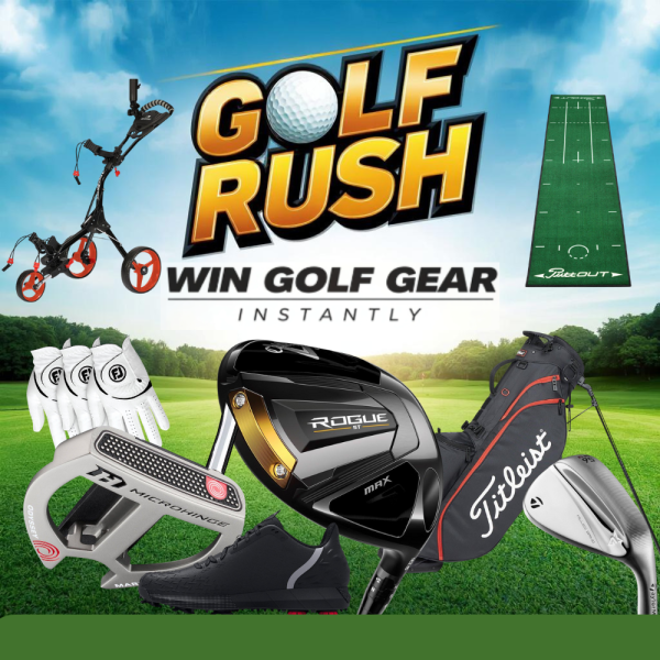 GOLF RUSH - WIN DRIVERS, PUTTERS, TROLLEYS + MORE INSTANTLY