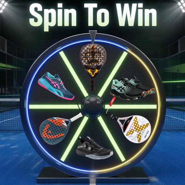 SPIN 2 WIN - WIN THE LATEST PADEL GEAR INSTANTLY - £2000 Padel Prizes - £50 Premium Balls End Prize
