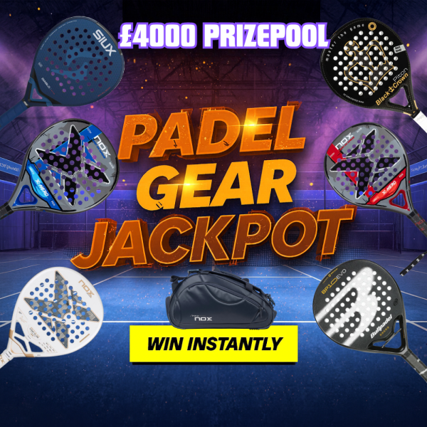 Padel Gear Jackpot - £4000 Worth Of Padel Prizes - Rackets, Bags, Trainers + More