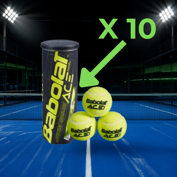 10 X Babolat Ace Balls (Tube of 3)