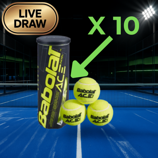 10 X Babolat Ace Balls (Tube of 3)