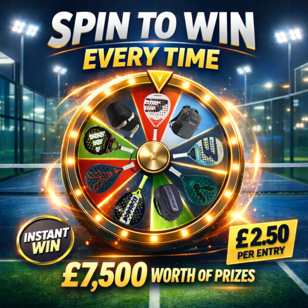 Prize Every Time - Spin 2 Win - £7500 Worth Of Padel Instant Wins