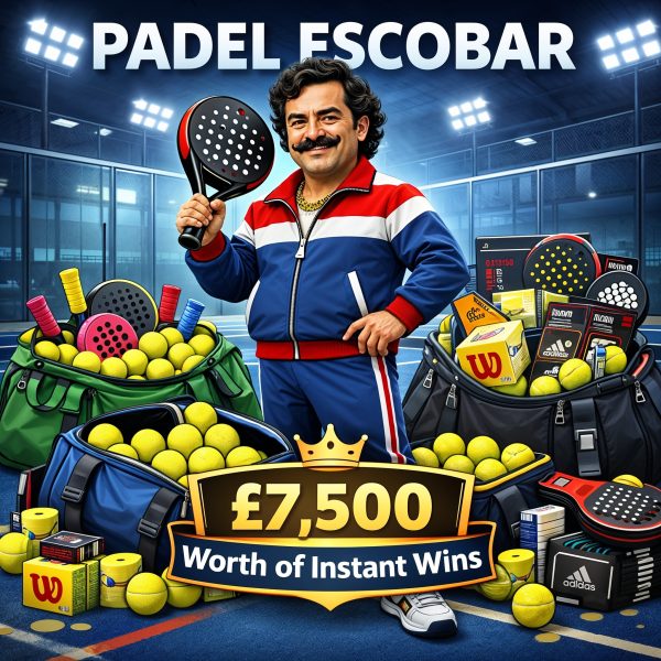 Padel Escobar - £7500 Prizes - Cash, Rackets, Bags + More - £100 Cash End Prize